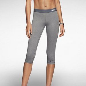 Nike Pro Dri-FIT Gray Capri Tights
